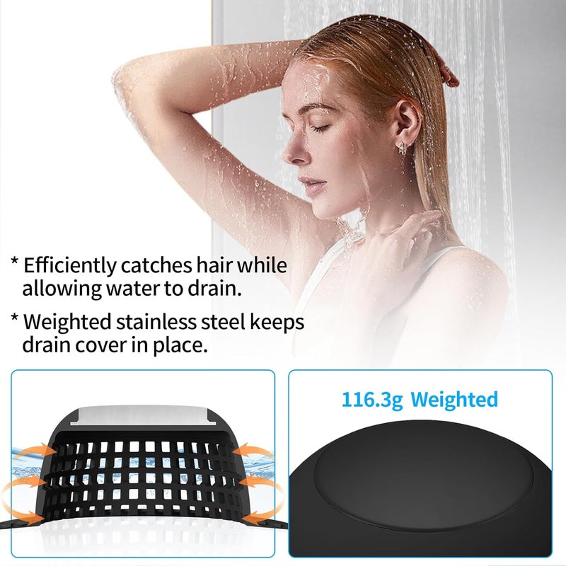 Aluvor Shower Drain Hair Catcher Bathtub Drain Cover Shower Protector for Pop-Up & Regular Drains - Image 4